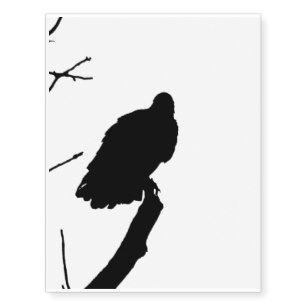 307x307 Love Birds Bird Silhouette Temporary Tattoos Zazzle