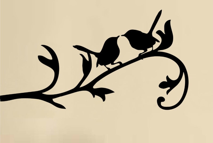 736x494 Simple Love Bird Silhouette