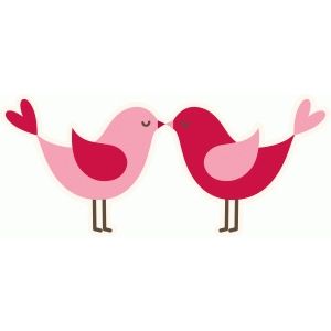300x300 Love Birds Silhouette Design, Silhouettes And Bird