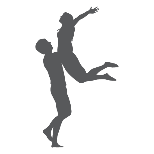 512x512 Jumping On Lap Lovers Silhouette