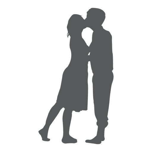 512x512 Kissing Romance Lovers Silhouette