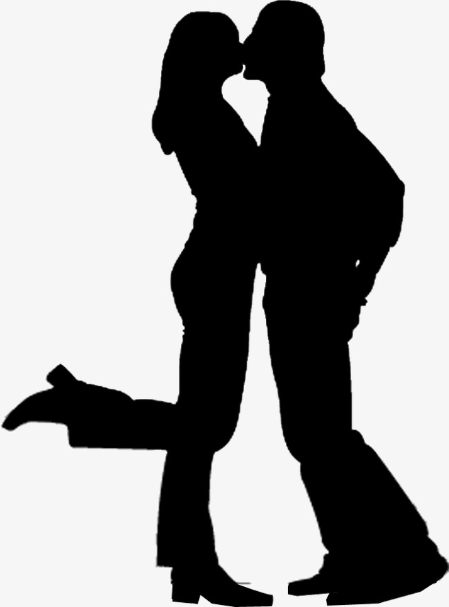 650x878 Kissing Couple Silhouette Figures, Kiss, Lovers, Character Png