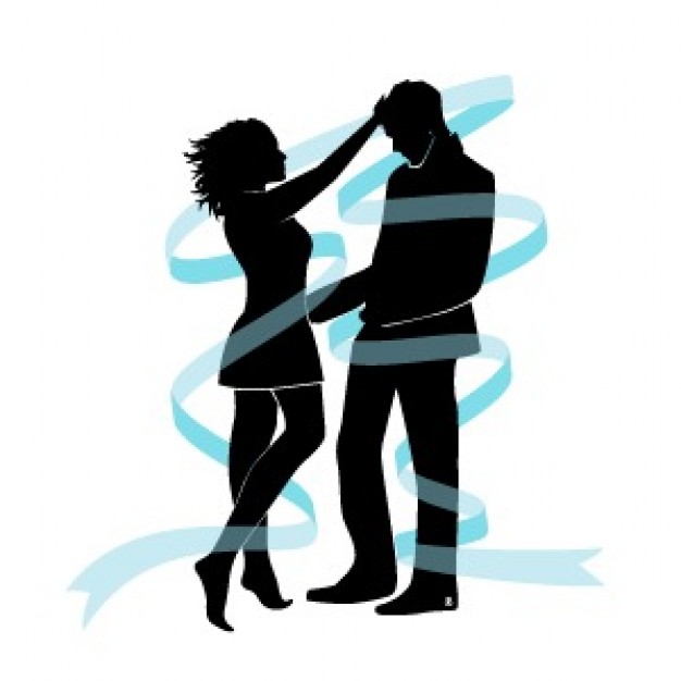 626x626 Lovers Silhouettes Vector Vector Free Download