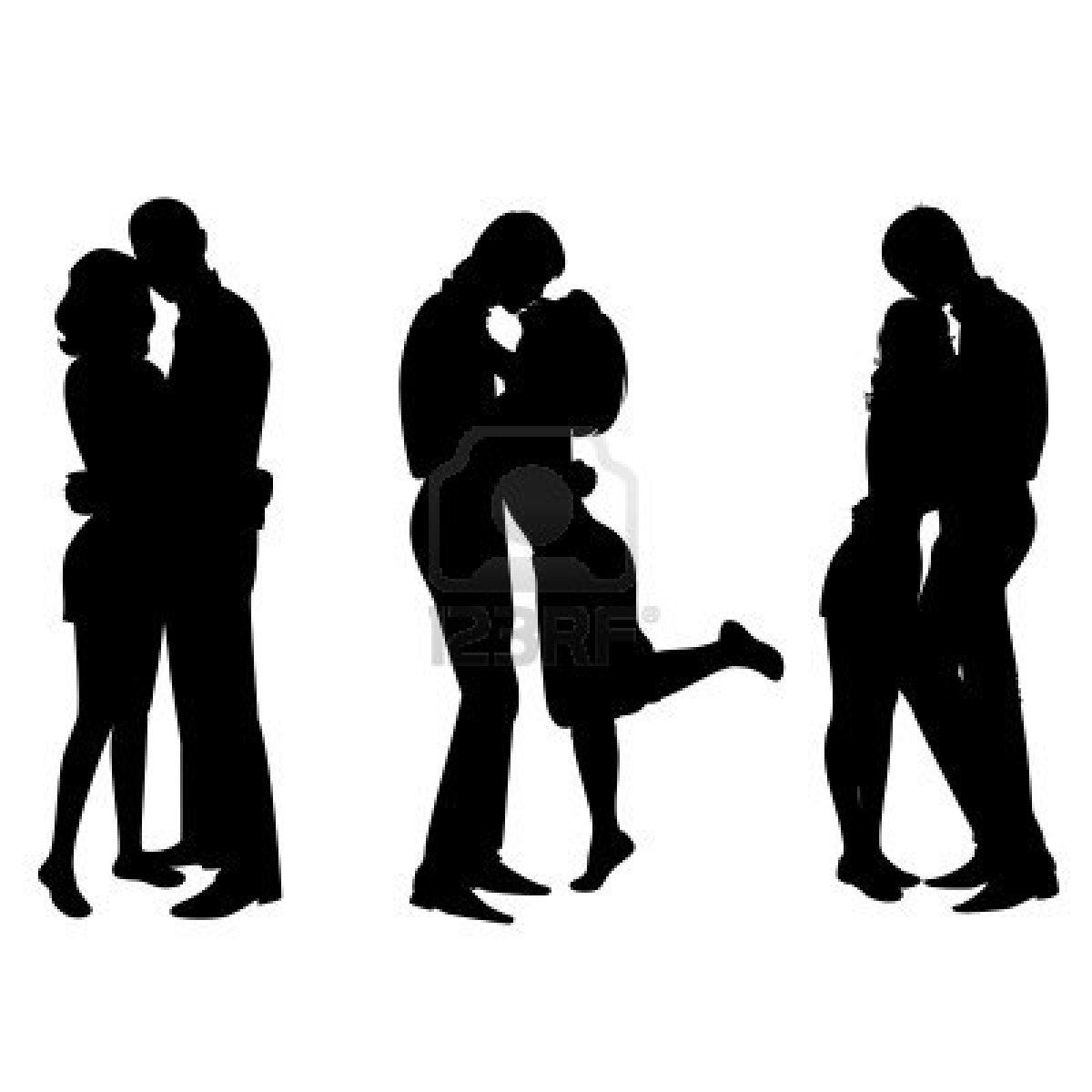 1200x1200 Silhouette Of Lovers Stock Photo