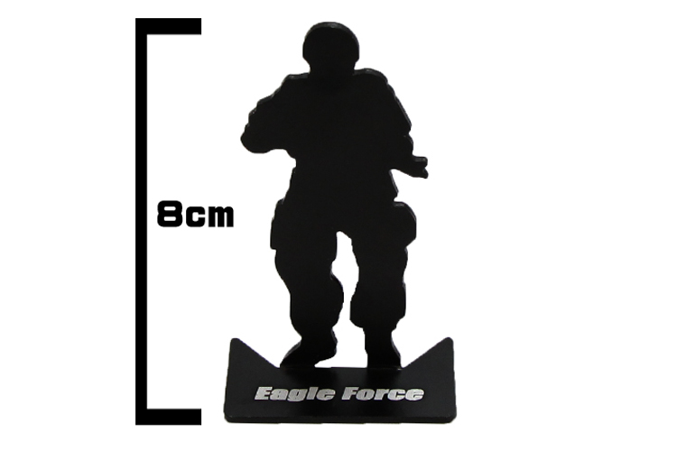 750x500 Eagle Force Aluminum Modified Silhouette Target (6pcs Set
