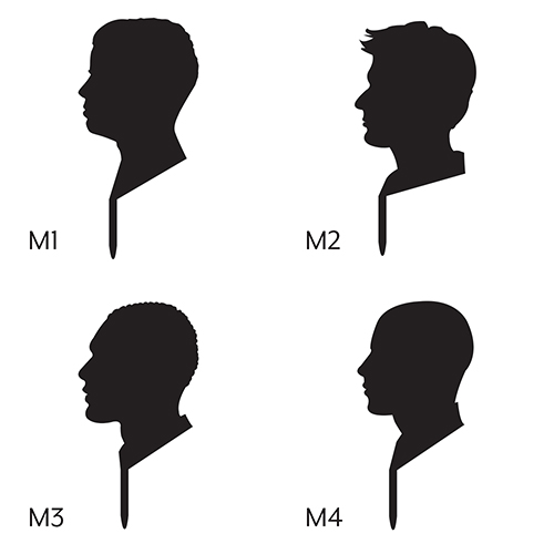 500x500 Sweet Silhouette Profiles Wedding Cake Topper