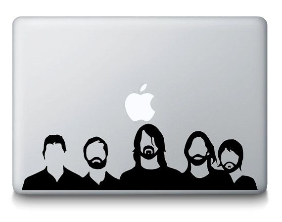 570x448 Foo Fighters Inspired Band Silhouette Music Macbook Laptop Decal