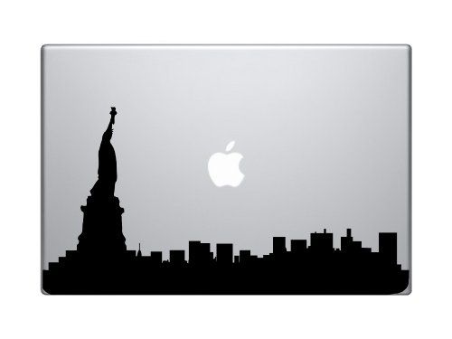 500x375 Statue Of Liberty Silhouette Of New York City Macbook Ipad Decal