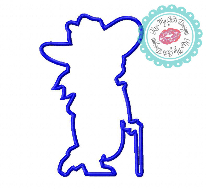 788x729 Rebel Silhouette Machine Embroidery Applique Design