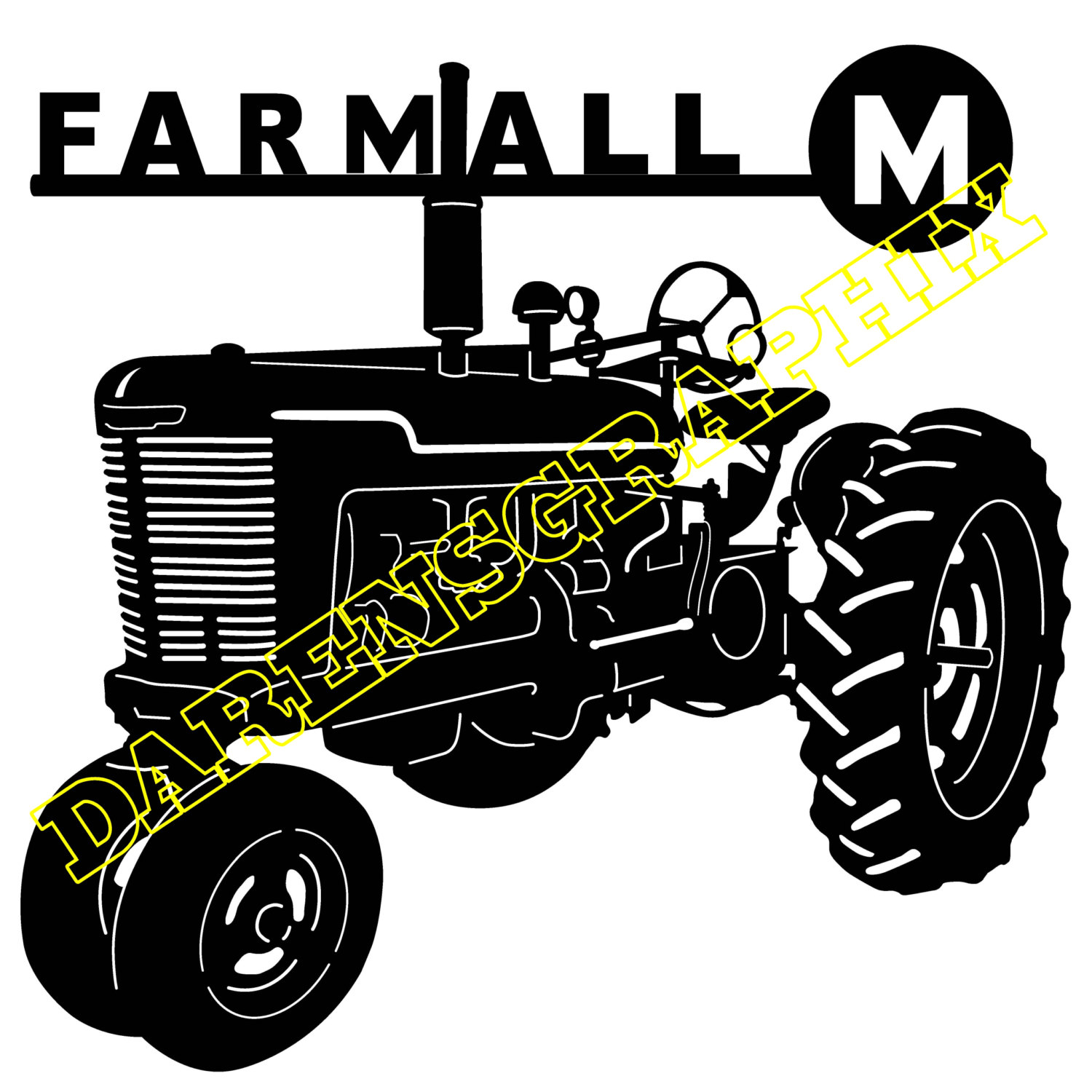 1500x1500 Dxf File Of A Farmall M Tractor For Use With A Cnc Machine