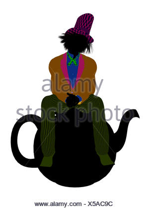 300x420 Madhatter Silhouette Illustration Stock Photo 122559405