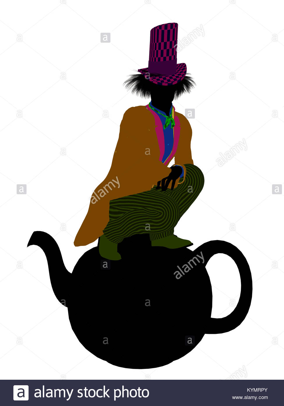 975x1390 Madhatter Fromllice In Wonderland Illustration Silhouette On