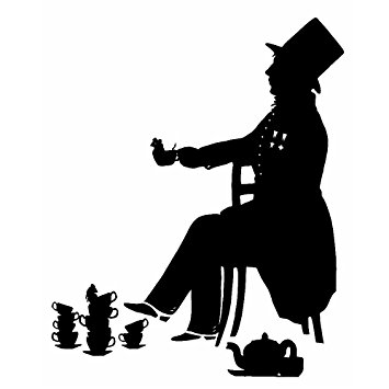 355x355 The Mad Hatter Alice In Wonderland Silhouette Poster