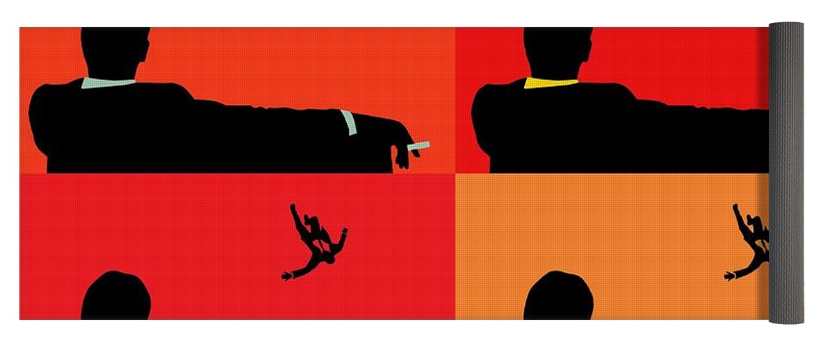 1171x500 Mad Men Pop Art Collage Yoga Mat For Sale By Dan Sproul