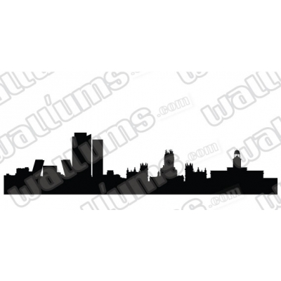 400x400 Madrid Spain Skyline Vinyl Wall Decal Sticker