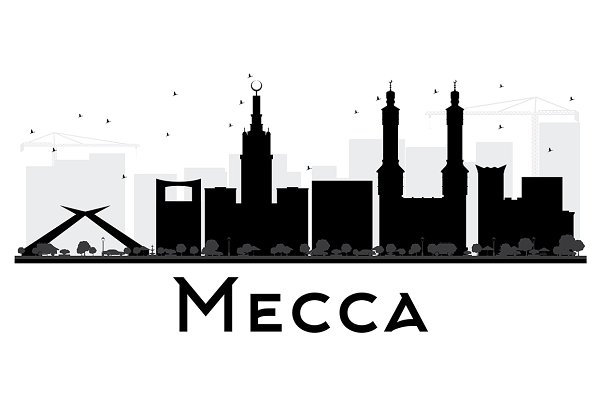 600x400 Mecca City Skyline Silhouette Skyline Silhouette, City Skylines