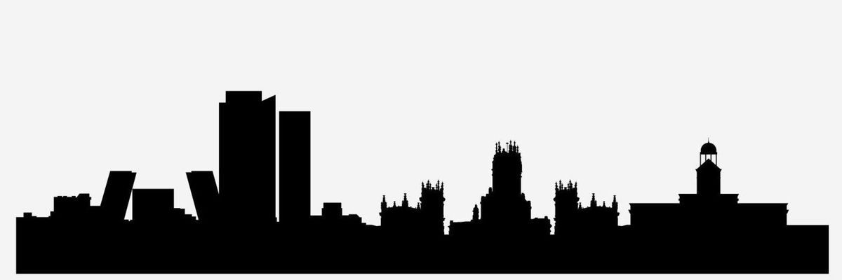 1200x400 6 Silueta, Mesto, Skyline, Tvary, Madrid, Sveta