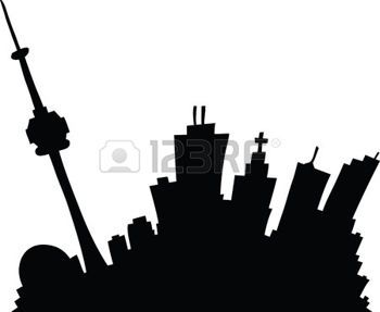 350x287 Toronto Cartoon Skyline Silhouette Of The City Of Toronto