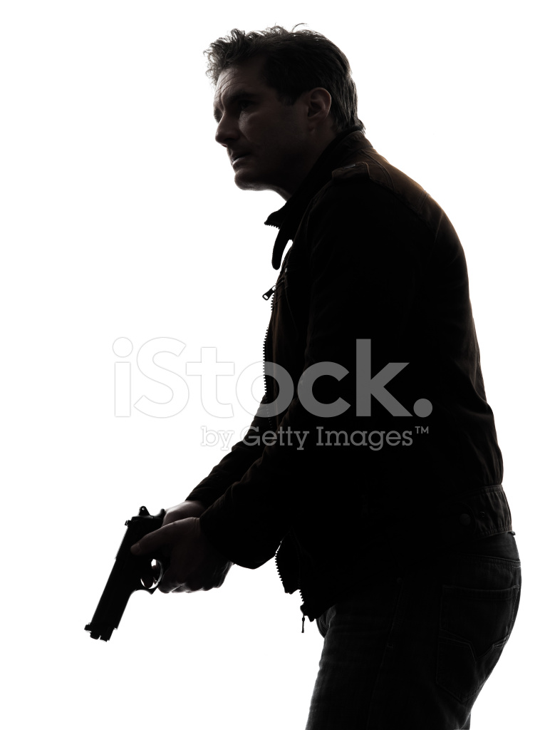765x1024 Man Killer Policeman Holding Gun Silhouette Stock Photos