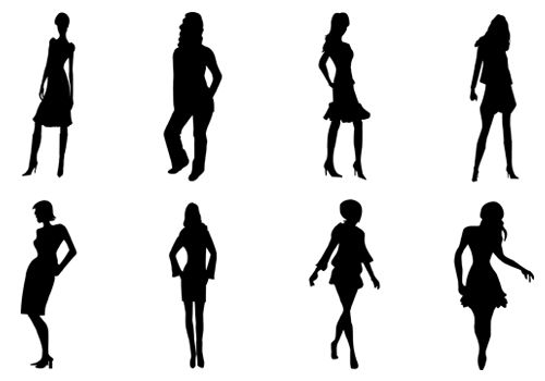 500x350 Women Silhouette Vector Ere Comes With Epspngjpeg Files Ideal