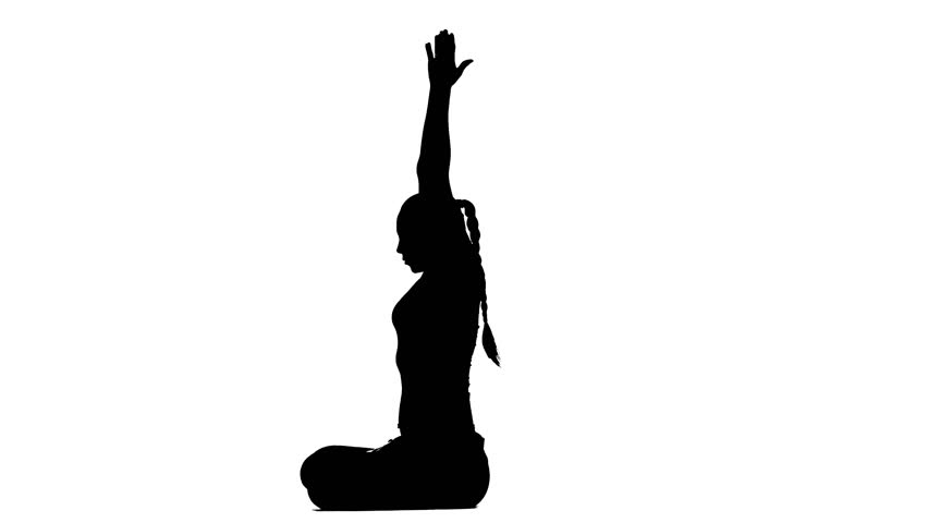 852x480 Girl Is Posing For A Camera, For A Magazine. Silhouette. White