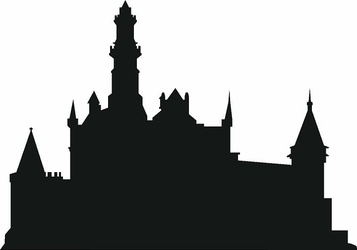 357x250 Castle Silhouette Clipart