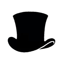 240x240 Top Hat Silhouette Clipart