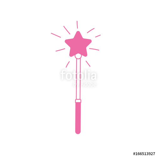 500x500 Silhouette Star Magic Wand Design And Wizard Symbol Stock Image