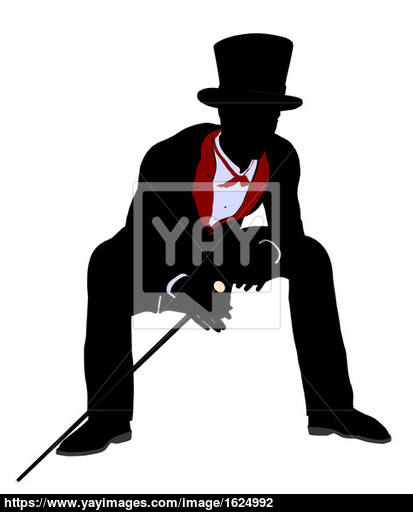 413x512 Male Magician Illustration Silhouette Image