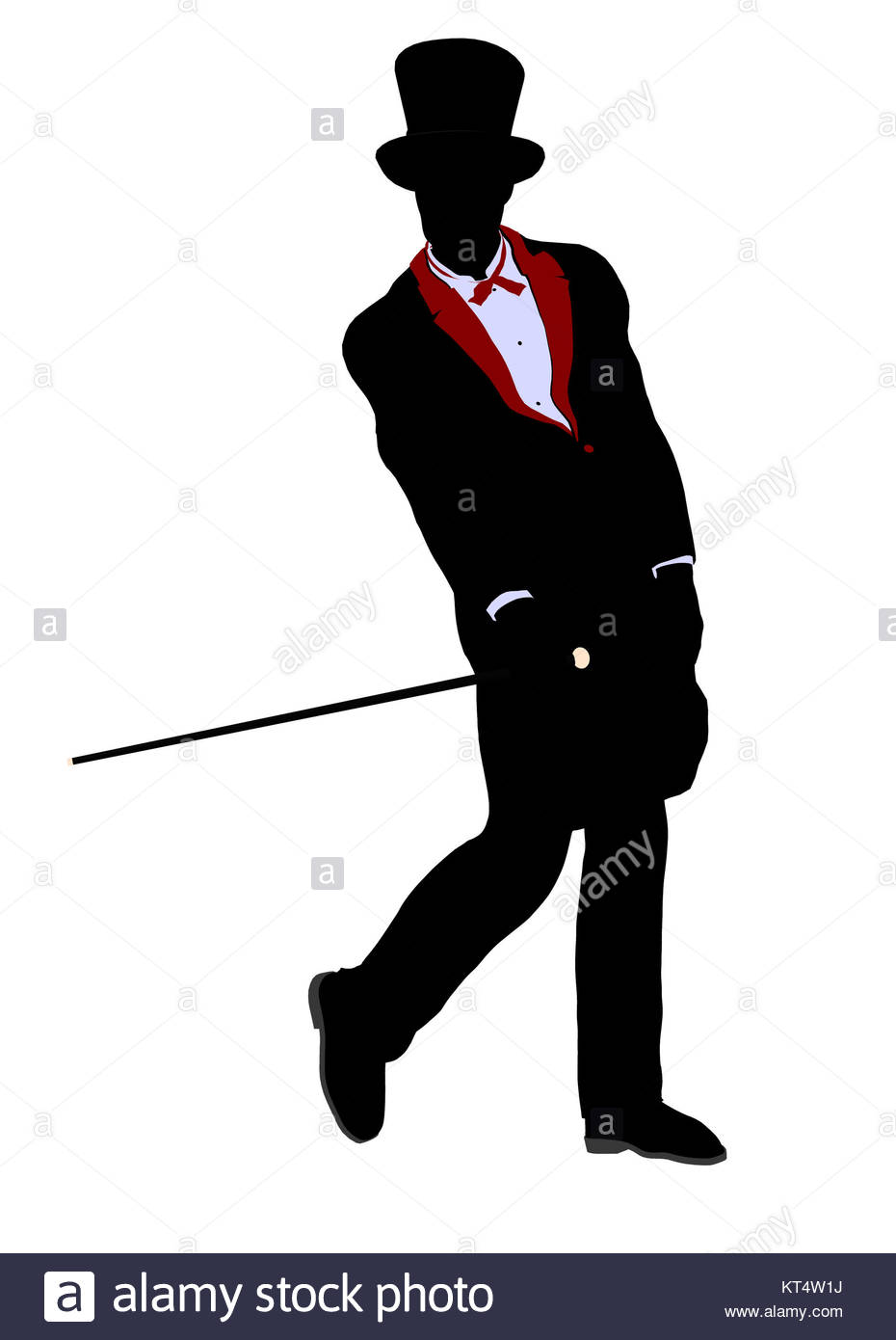 930x1390 Male Magician Silhouette Illustration On A White Background Stock