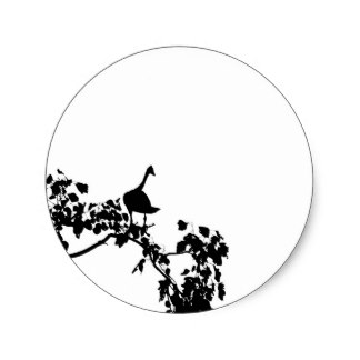 324x324 Goose Silhouette Stickers Zazzle