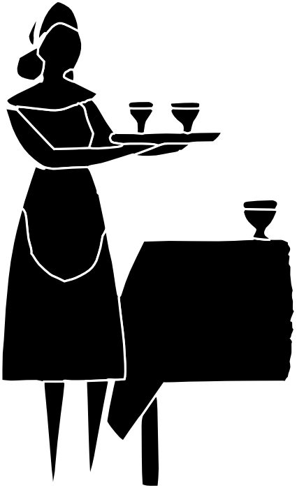 425x699 Free Clipart Of Waiters, Waitresses And Bartenders