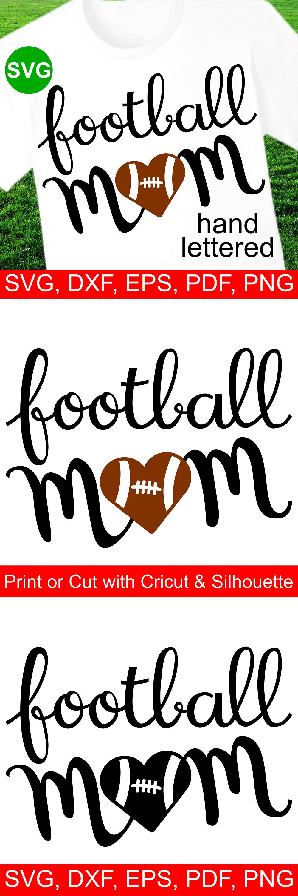 1000x3000 Football Mom Svg File For Cricut Amp Silhouette And Printable