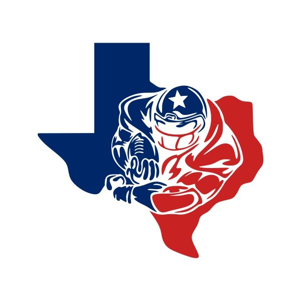 600x600 Texas Football Cuttable Design Cut File. Vector, Clipart, Digital