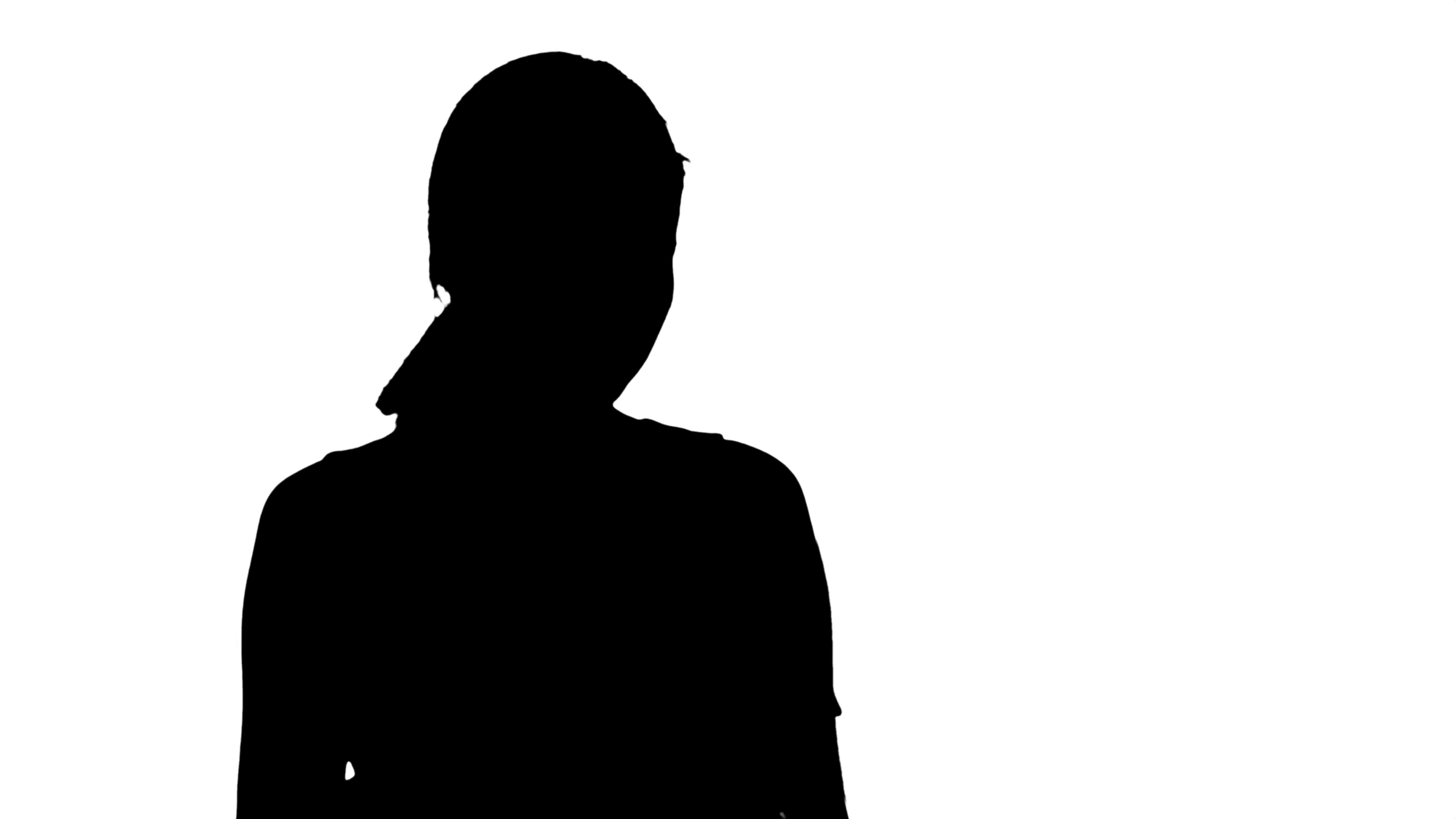 3840x2160 Silhouette Woman With Lipstick Makeup Looking Herself In