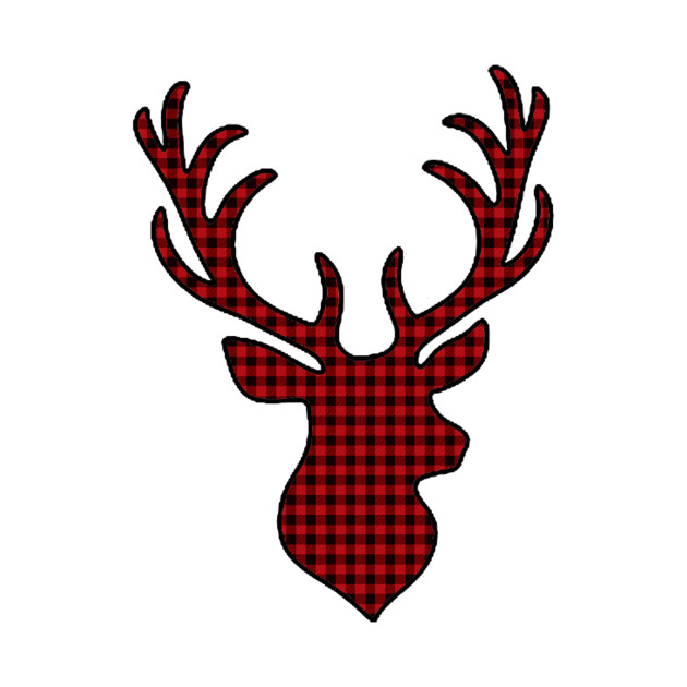 630x630 Plaid Deer Silhouette