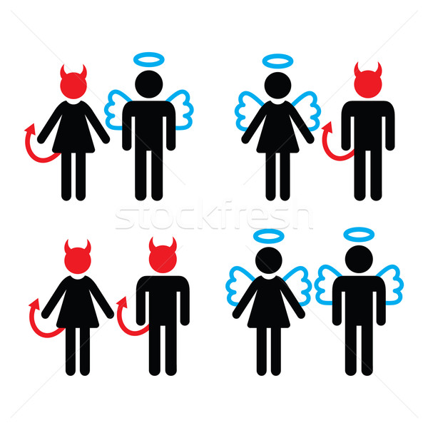 600x600 Angel Devil Stock Vectors, Illustrations And Cliparts Stockfresh