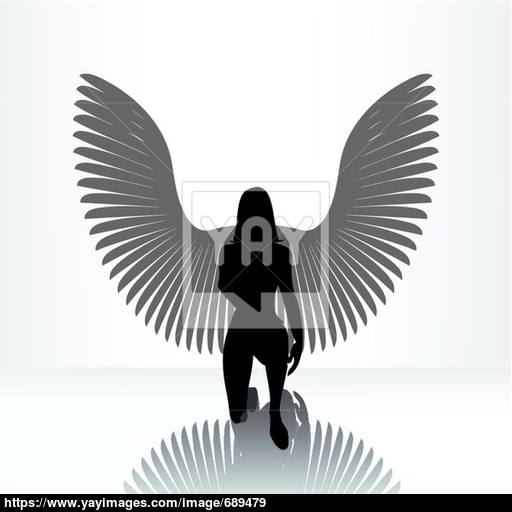 512x512 Kneeling Angel Vector Vector