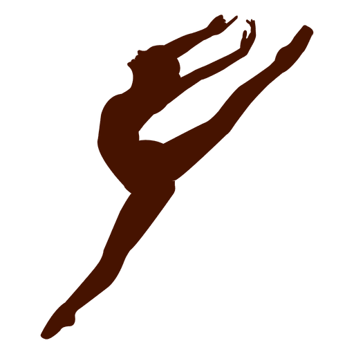 512x512 Ballet Dancer Pose Jumping Silhouette