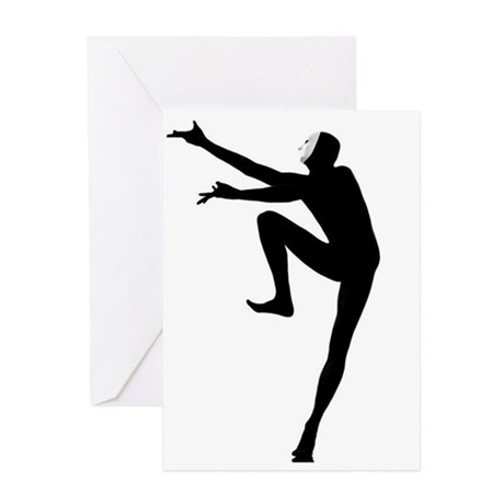 460x460 Male Ballet Dancer Greeting Cards