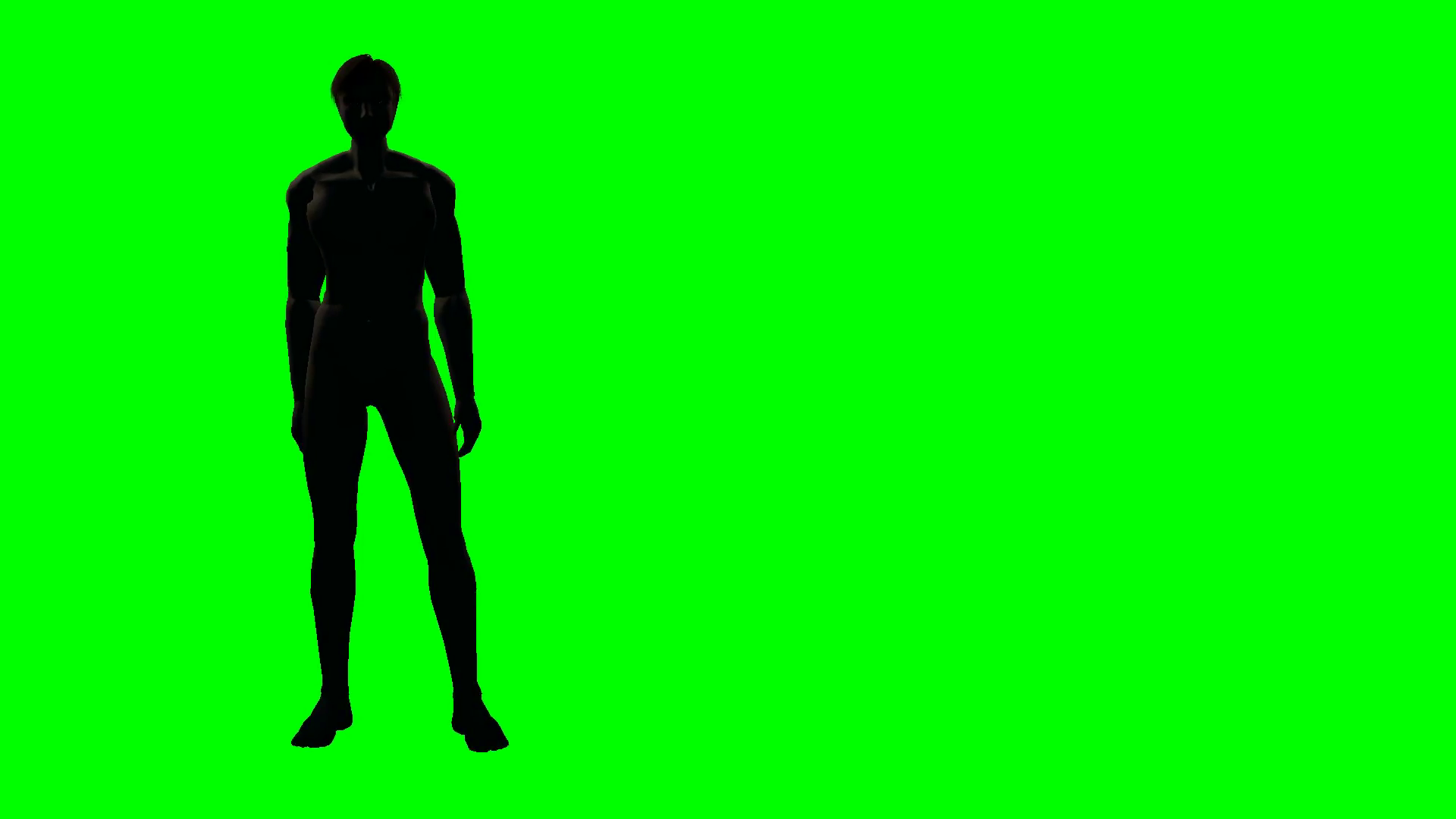 1920x1080 Male Body Silhouette Green Screen Motion Background