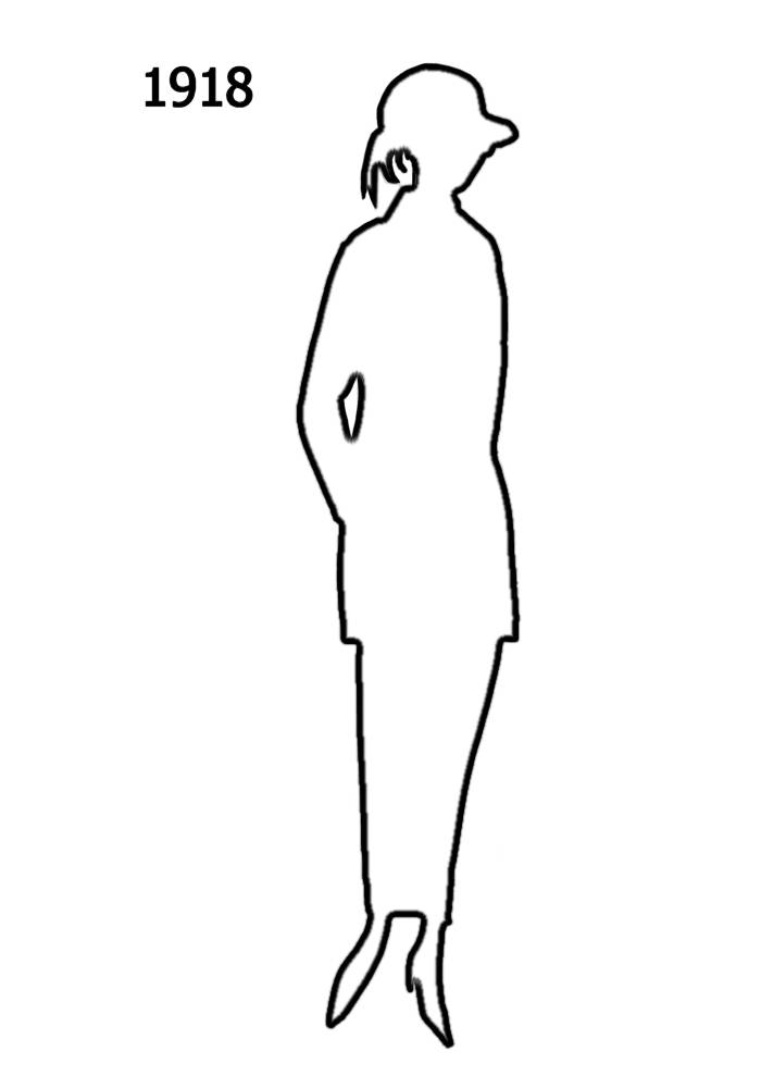 700x1000 Free Outline White Silhouettes 1910 1920 In Costume History