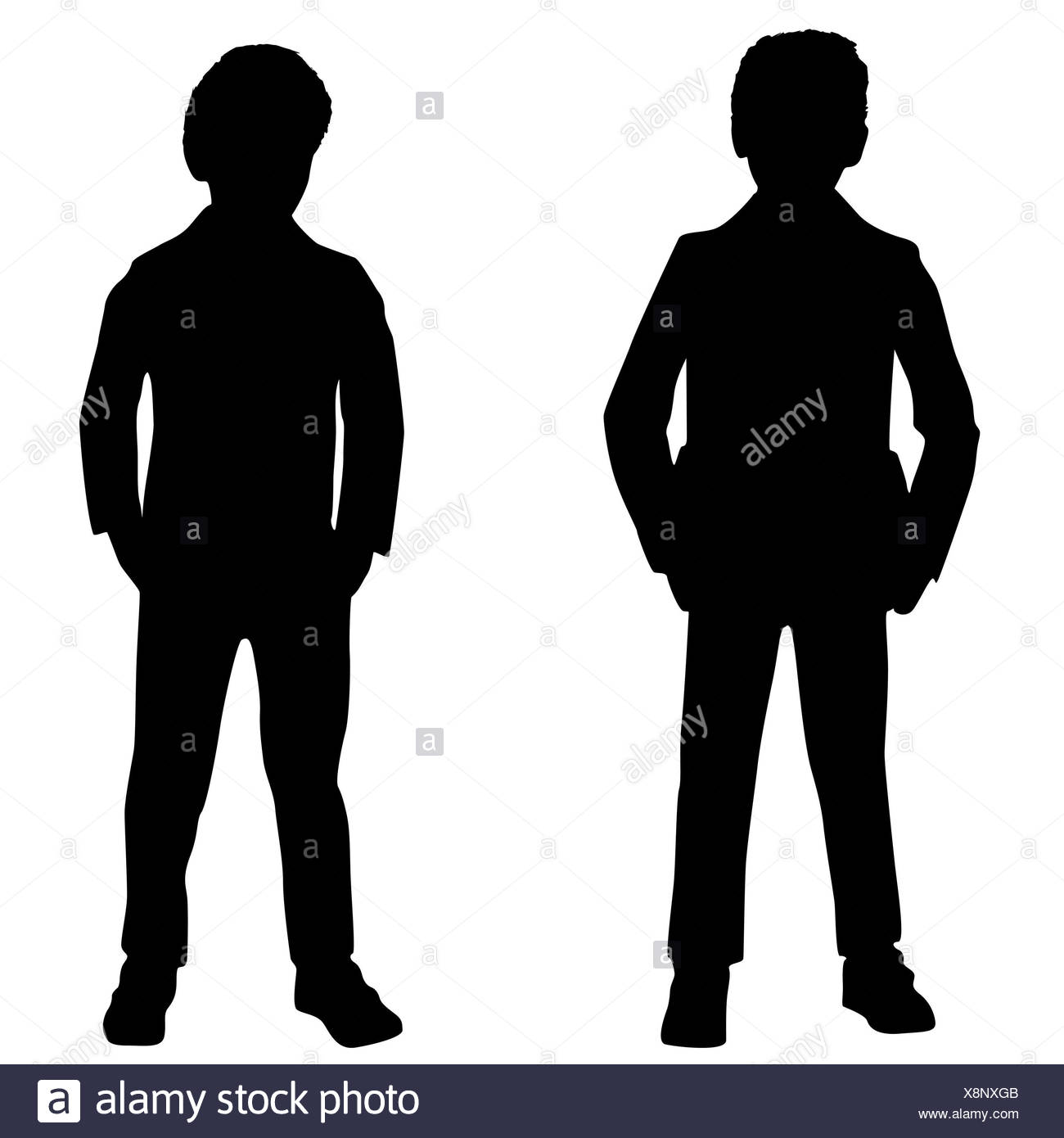 1300x1390 Silhouettes Two Fashion Boys Stock Photos Amp Silhouettes Two