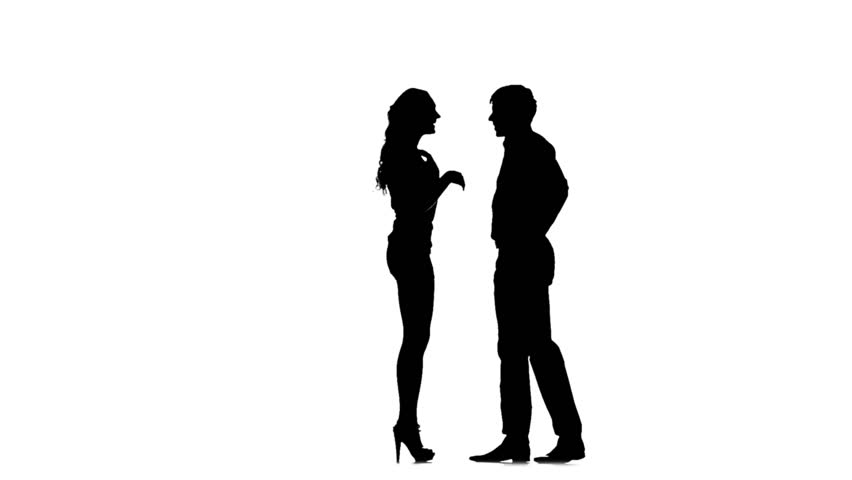 852x480 Silhouette Of A Male Amp Female Going To Meet Each Other Amp Kissing