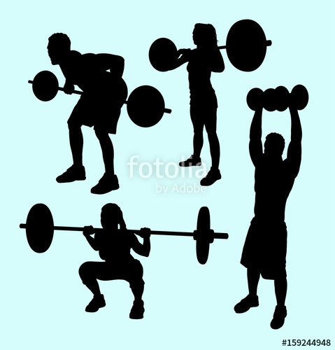 479x500 Heavy Lifting And Fitness Male And Female Silhouette. Good Use