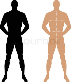 279x320 Fashion Body Full Length Bald Template Figure Silhouette (Front
