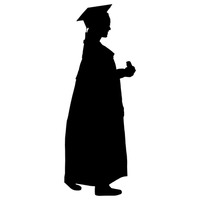 200x200 Convocation Person Persons Human Silhouette Silhouettes Graduation