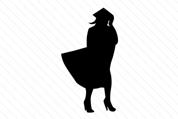580x386 Graduation Silhouettes Male And Female Svg Cut File By Creative