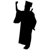 200x200 Convocation Person Persons Human Silhouette Silhouettes Graduation