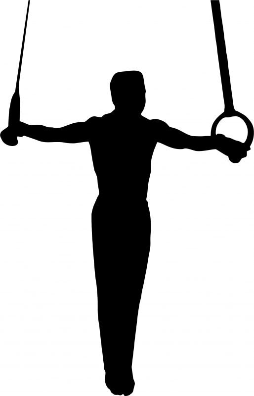 514x800 Male Gymnast On Rings Laser Cut Appliques